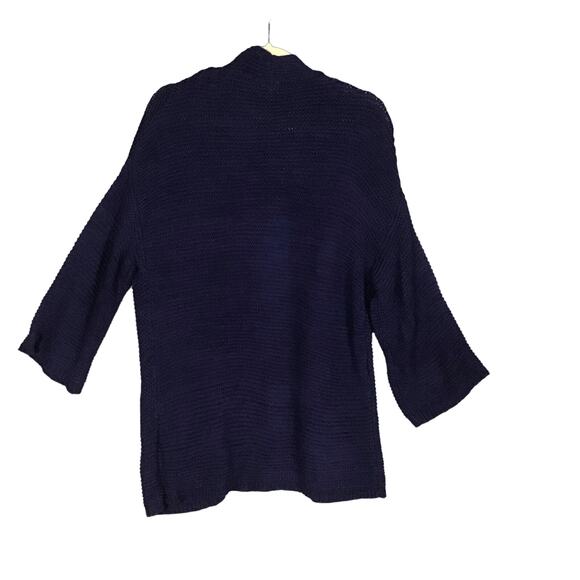 CENY Womens Cardigan Medium Blue Open Front Long Sleeve Pockets Acrylic Nylon - Picture 6 of 16